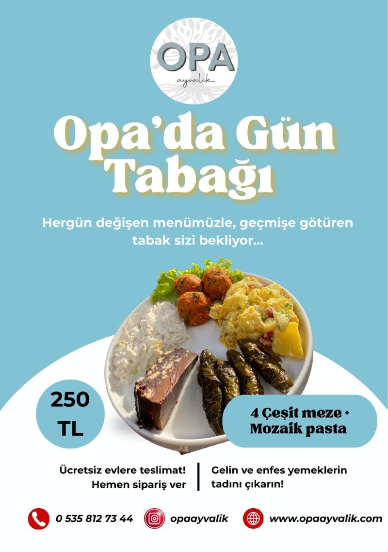 Opa Ayvalık Menü